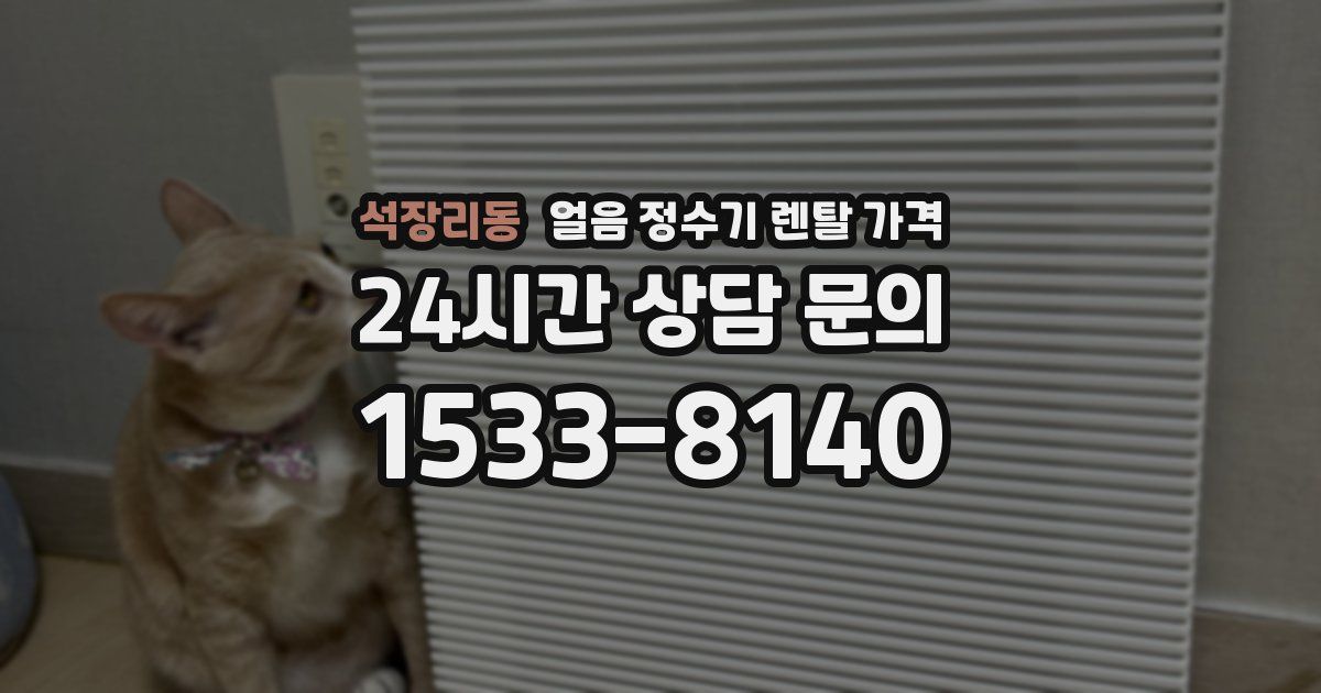석장리동 얼음 정수기 렌탈 가격