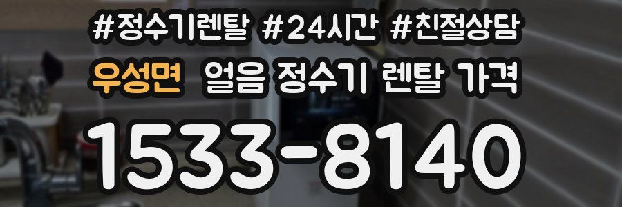 우성면 얼음 정수기 렌탈 가격