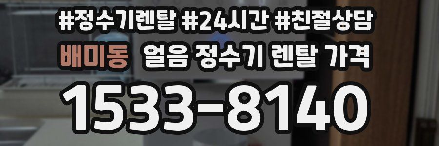배미동 얼음 정수기 렌탈 가격
