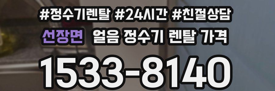 선장면 얼음 정수기 렌탈 가격