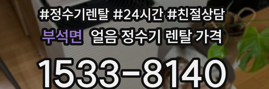 부석면 얼음 정수기 렌탈 가격