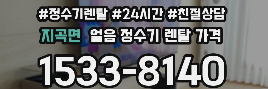 지곡면 얼음 정수기 렌탈 가격