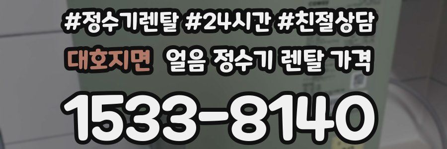대호지면 얼음 정수기 렌탈 가격