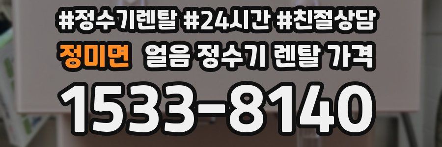 정미면 얼음 정수기 렌탈 가격