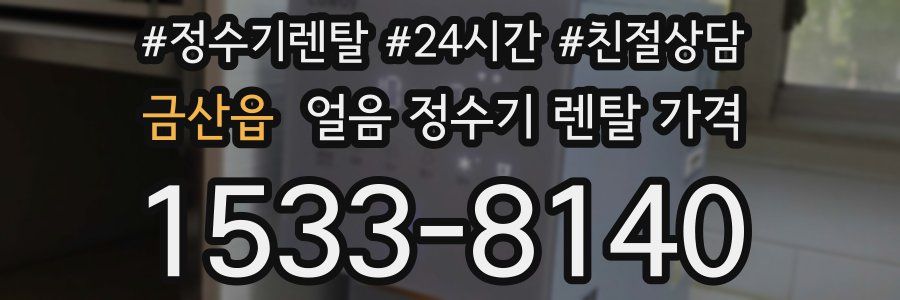 금산읍 얼음 정수기 렌탈 가격