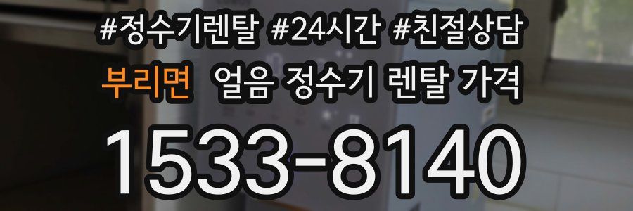 부리면 얼음 정수기 렌탈 가격