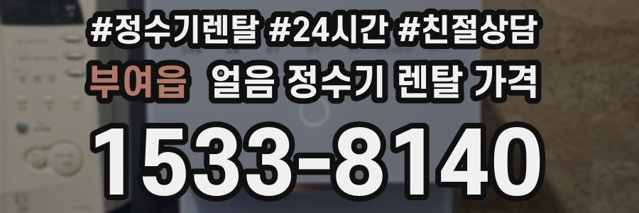 부여읍 얼음 정수기 렌탈 가격