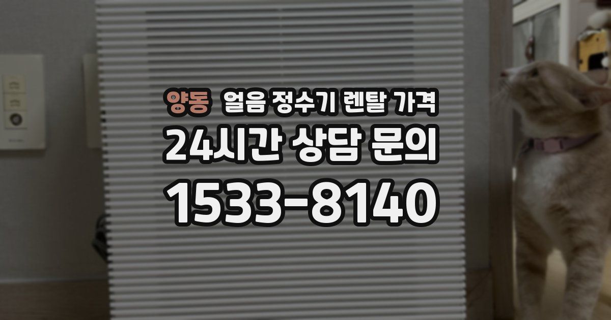 양동 얼음 정수기 렌탈 가격