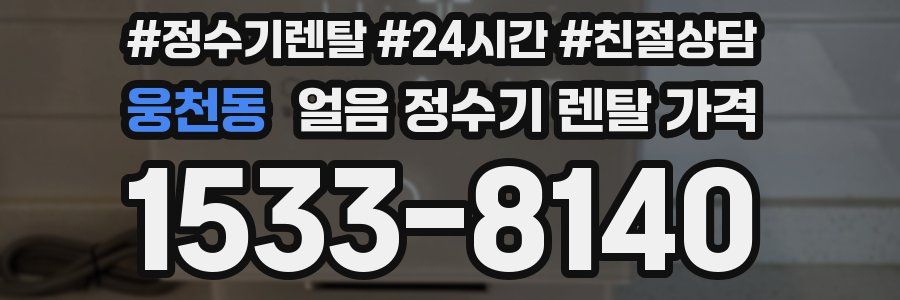 웅천동 얼음 정수기 렌탈 가격