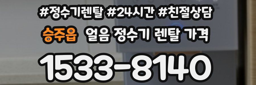 승주읍 얼음 정수기 렌탈 가격