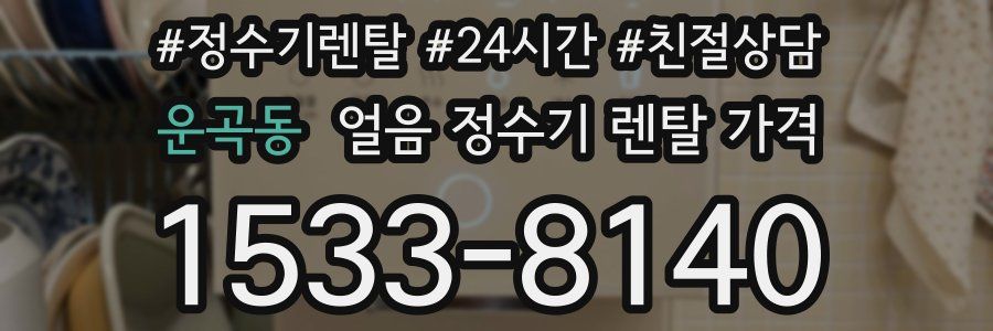 운곡동 얼음 정수기 렌탈 가격