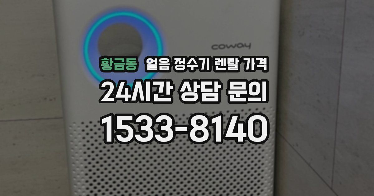 황금동 얼음 정수기 렌탈 가격