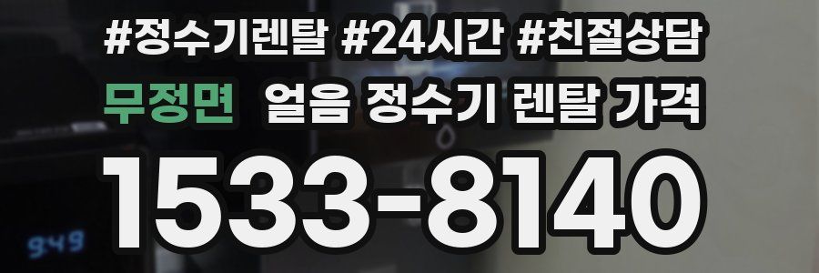 무정면 얼음 정수기 렌탈 가격
