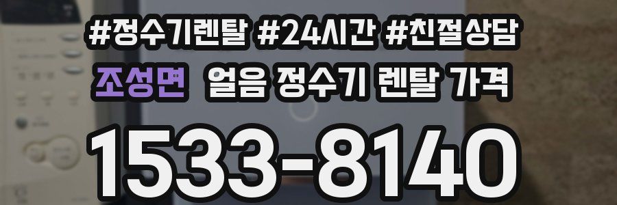 조성면 얼음 정수기 렌탈 가격