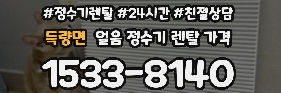 득량면 얼음 정수기 렌탈 가격