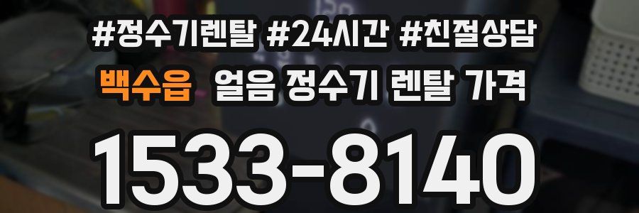 백수읍 얼음 정수기 렌탈 가격