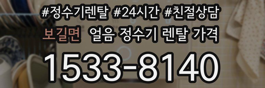 보길면 얼음 정수기 렌탈 가격