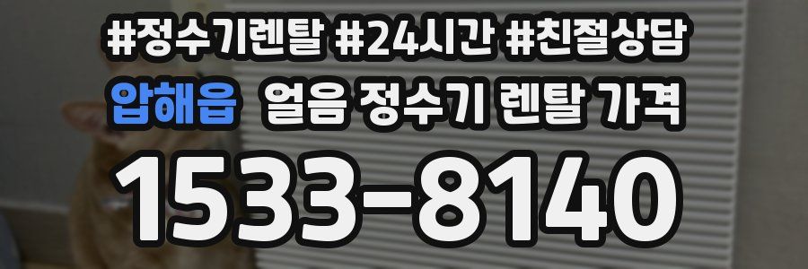 압해읍 얼음 정수기 렌탈 가격