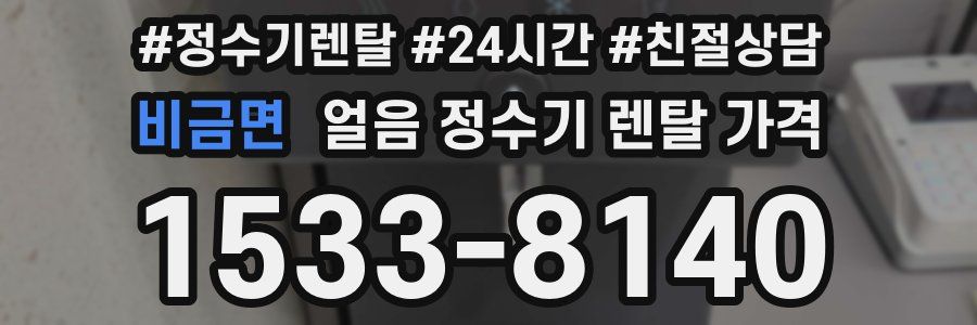 비금면 얼음 정수기 렌탈 가격