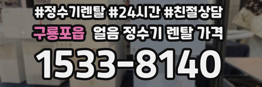 구룡포읍 얼음 정수기 렌탈 가격