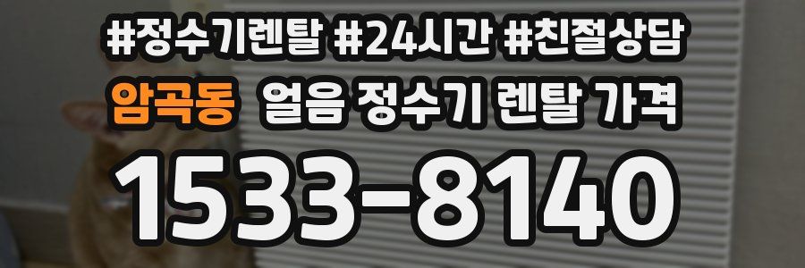 암곡동 얼음 정수기 렌탈 가격