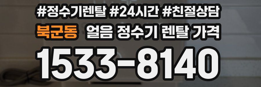 북군동 얼음 정수기 렌탈 가격