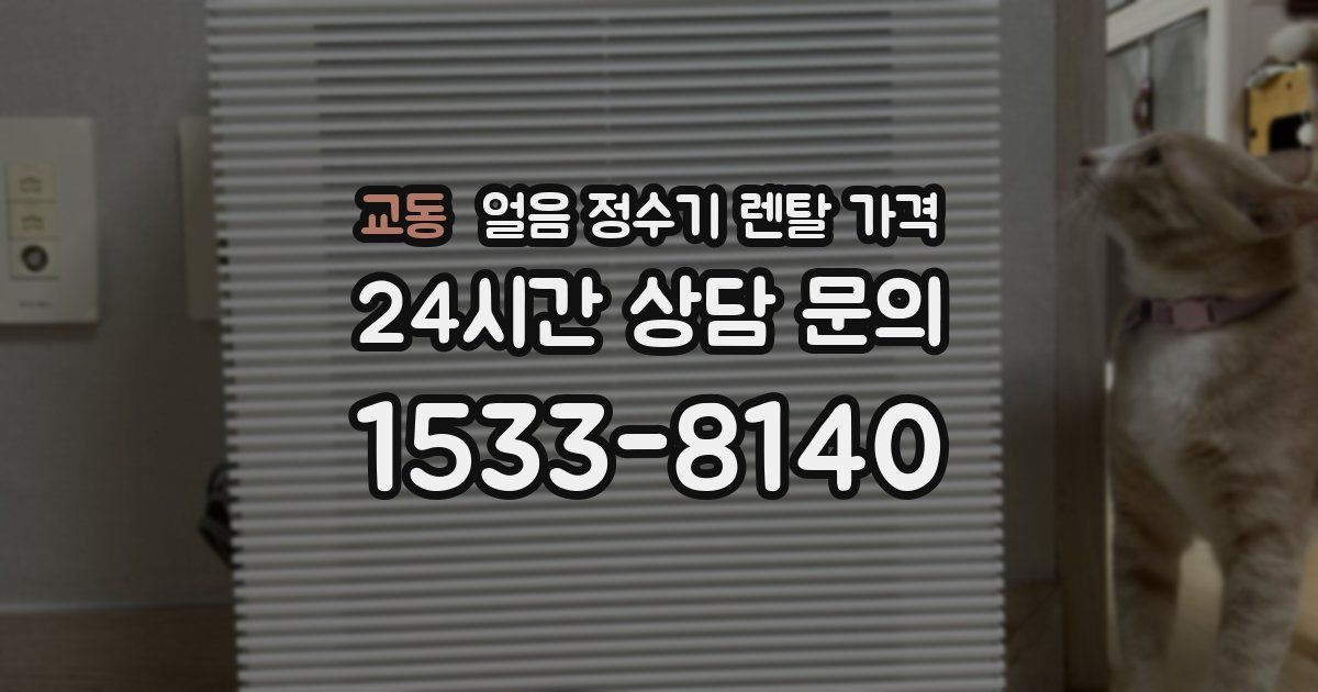 교동 얼음 정수기 렌탈 가격