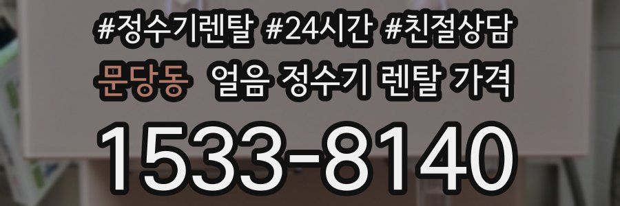 문당동 얼음 정수기 렌탈 가격