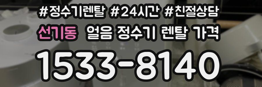 선기동 얼음 정수기 렌탈 가격