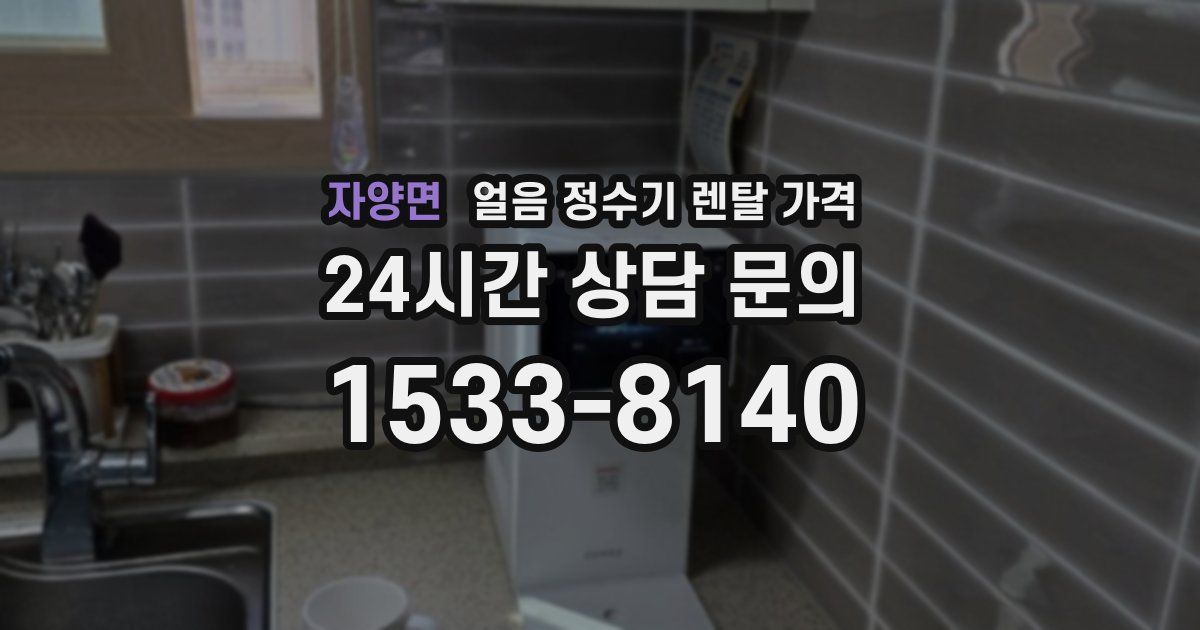자양면 얼음 정수기 렌탈 가격