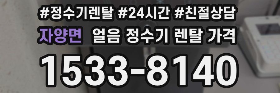 자양면 얼음 정수기 렌탈 가격
