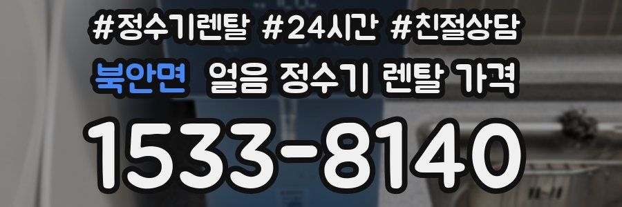 북안면 얼음 정수기 렌탈 가격