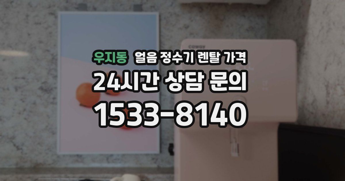 우지동 얼음 정수기 렌탈 가격