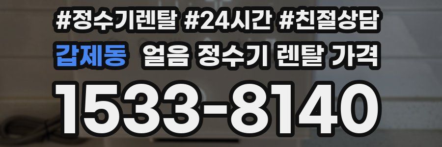 갑제동 얼음 정수기 렌탈 가격