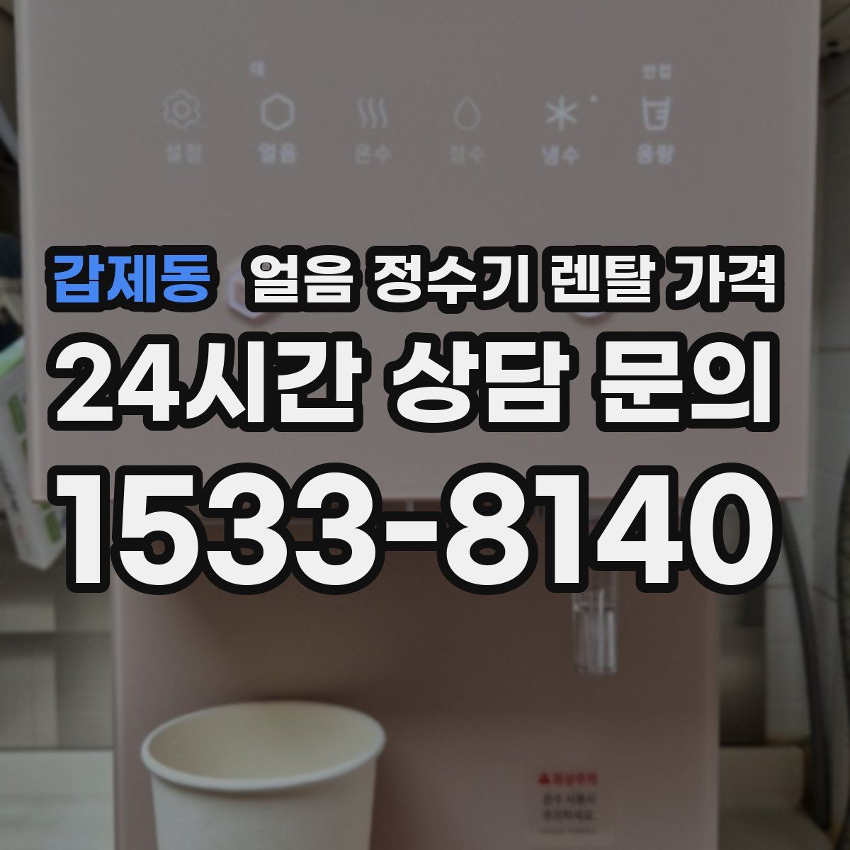 갑제동 얼음 정수기 렌탈 가격