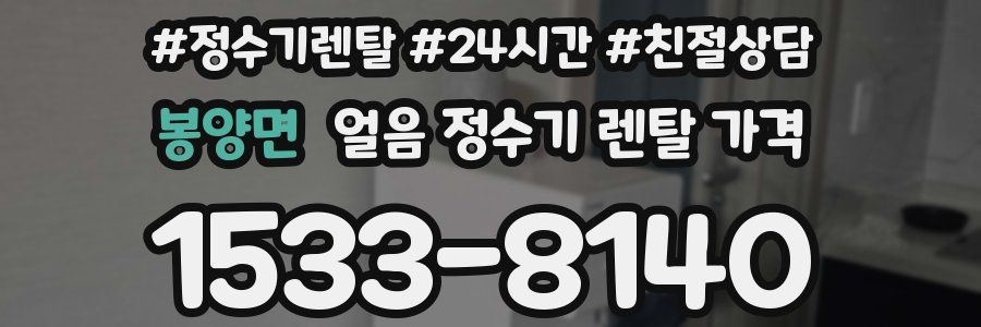 봉양면 얼음 정수기 렌탈 가격