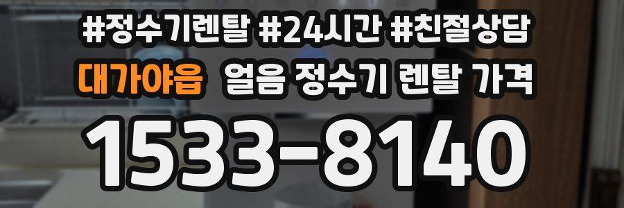 대가야읍 얼음 정수기 렌탈 가격