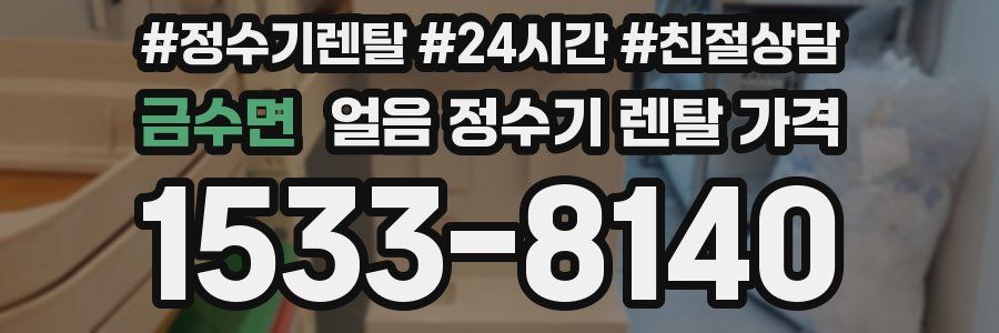 금수면 얼음 정수기 렌탈 가격