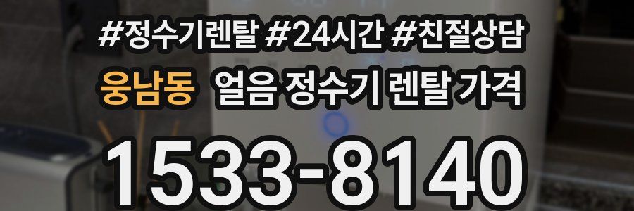 웅남동 얼음 정수기 렌탈 가격