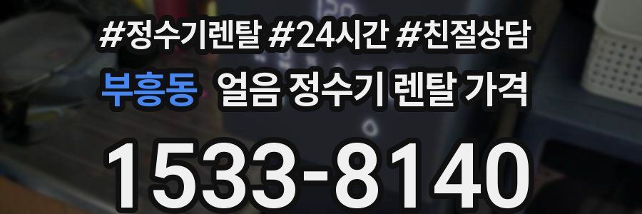부흥동 얼음 정수기 렌탈 가격