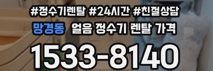 망경동 얼음 정수기 렌탈 가격