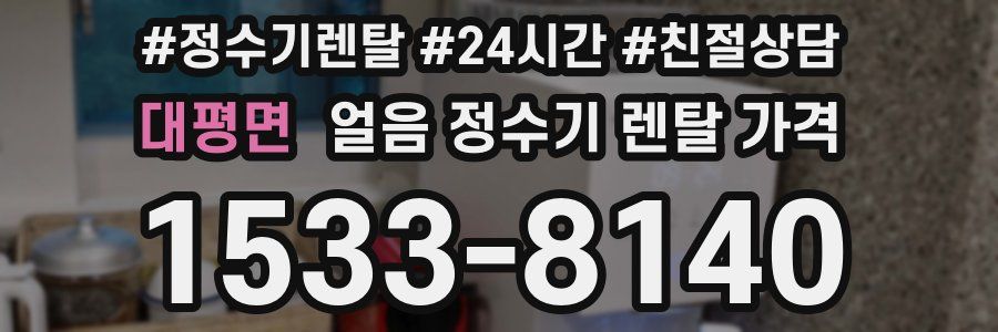 대평면 얼음 정수기 렌탈 가격