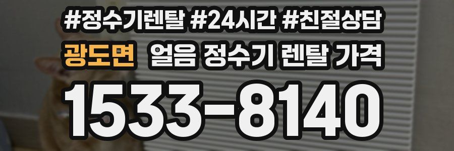 광도면 얼음 정수기 렌탈 가격