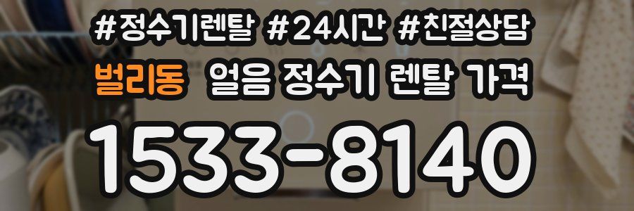 벌리동 얼음 정수기 렌탈 가격