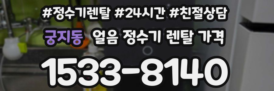 궁지동 얼음 정수기 렌탈 가격