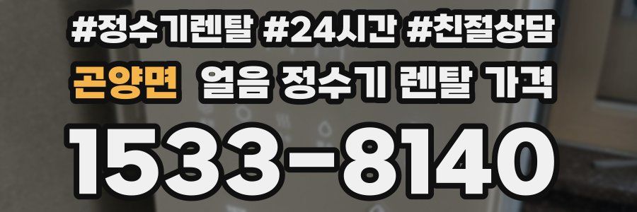 곤양면 얼음 정수기 렌탈 가격