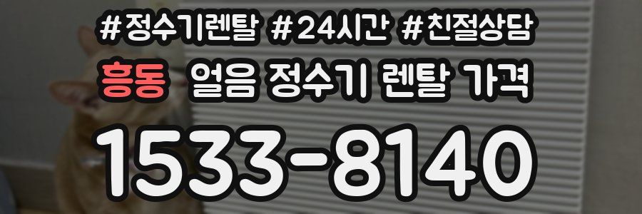흥동 얼음 정수기 렌탈 가격