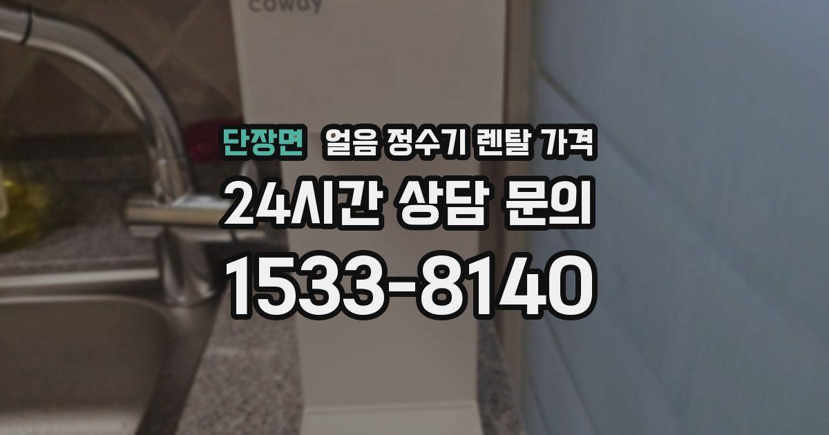 단장면 얼음 정수기 렌탈 가격