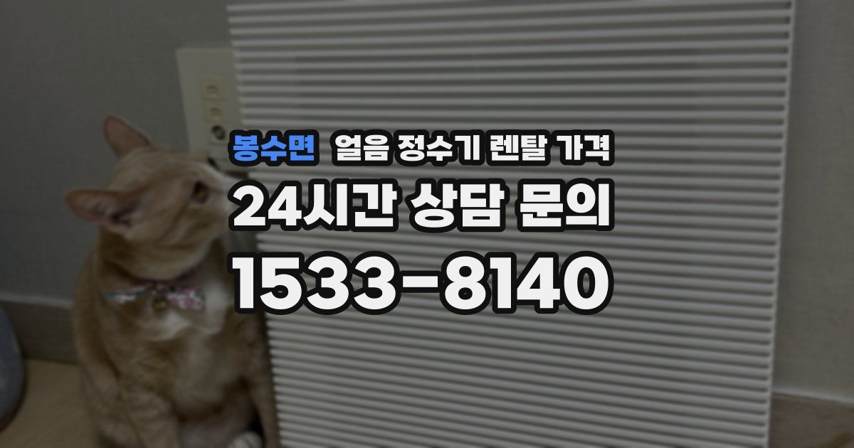 봉수면 얼음 정수기 렌탈 가격