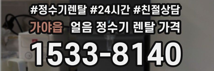 가야읍 얼음 정수기 렌탈 가격